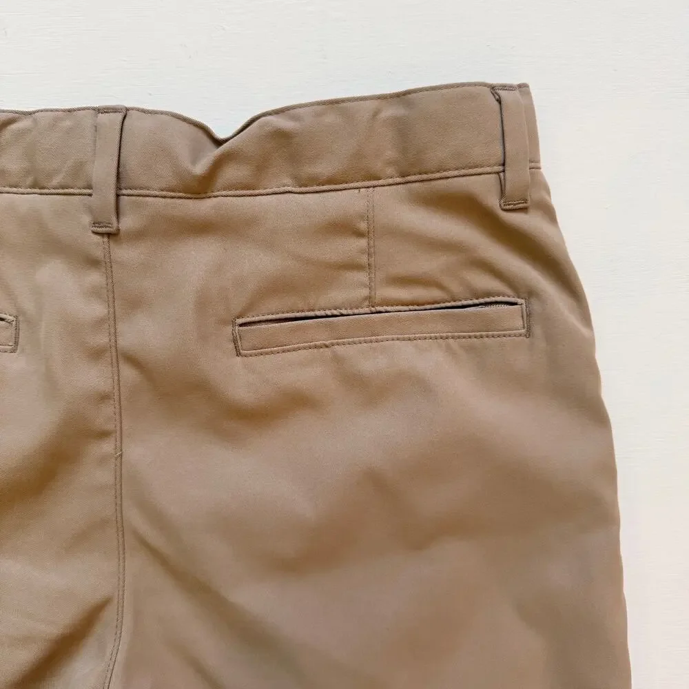 Lands End Boys School Uniform Khaki Active Chino Performance Shorts Size 16